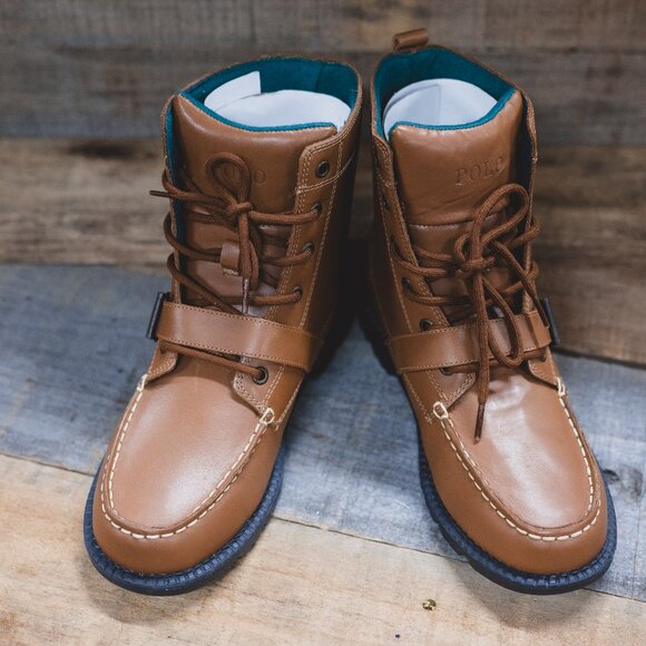 🥾 Polo Ralph Lauren Leather Ranger Hi II Boots 🥾 - Picture 2 of 9